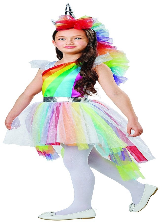 Rainbow Unicorn Dress Up Costume, Medium (8-10)